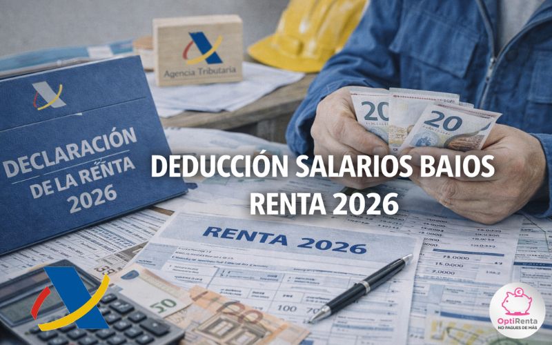 Deducción salarios bajos Renta 2026