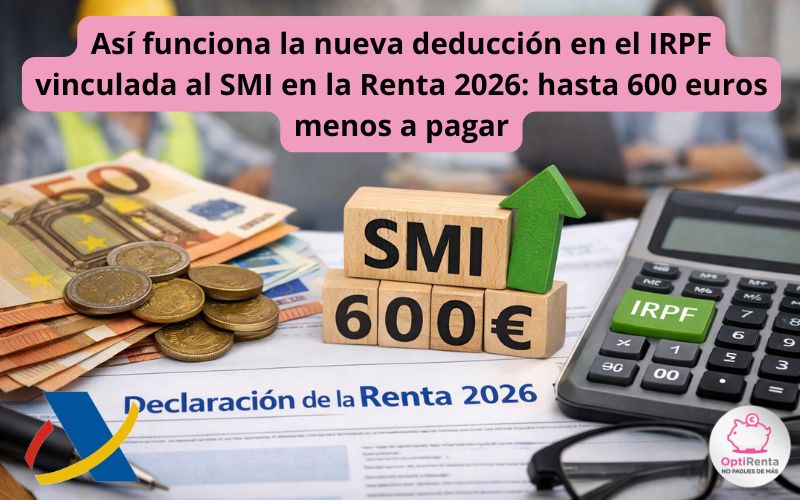 Nueva deducción en el IRPF vinculada al SMI en la Renta 2026