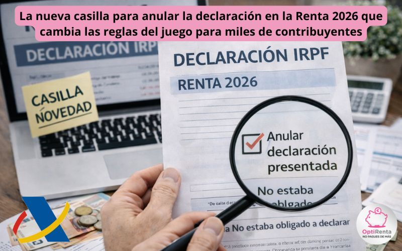 La nueva casilla para anular la declaración en la Renta 2026