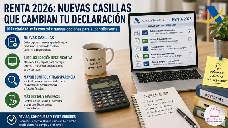 los cambios en las nuevas casillas que transforman la declaración