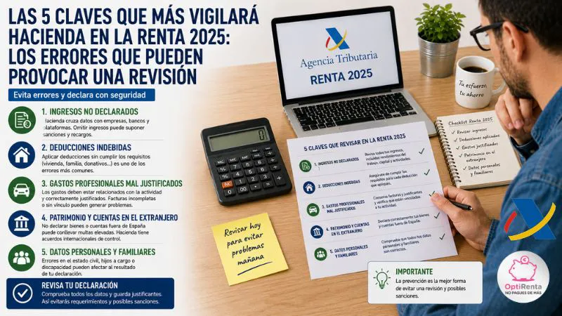 qué vigila Hacienda en la renta 2025