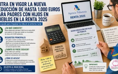 Entra en vigor la nueva deducción de hasta 1.000 euros para padres con hijos en pueblos en la renta 2025