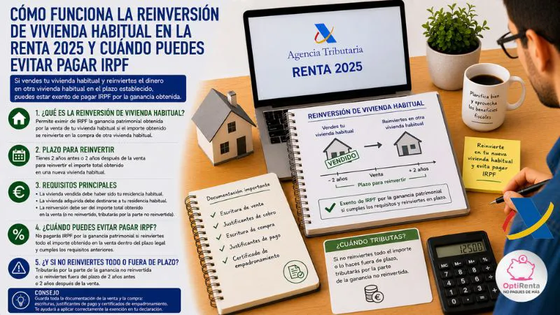 reinversión vivienda habitual renta 2025