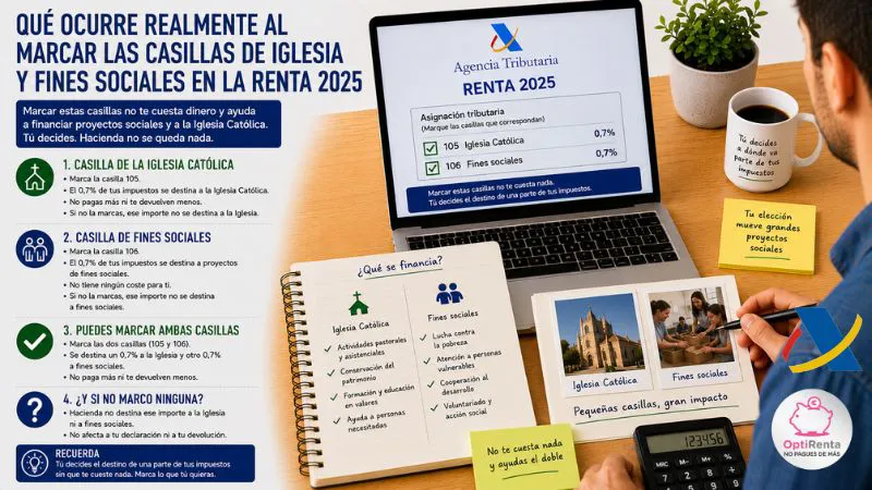 casillas Iglesia y fines sociales renta 2025