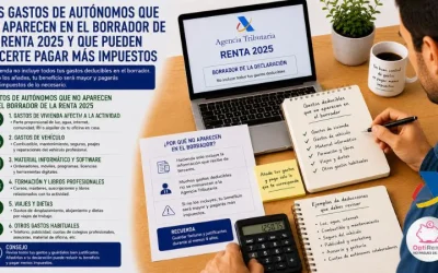 Los gastos de autónomos que no aparecen en el borrador de la renta 2025 y que pueden hacerte pagar más impuestos